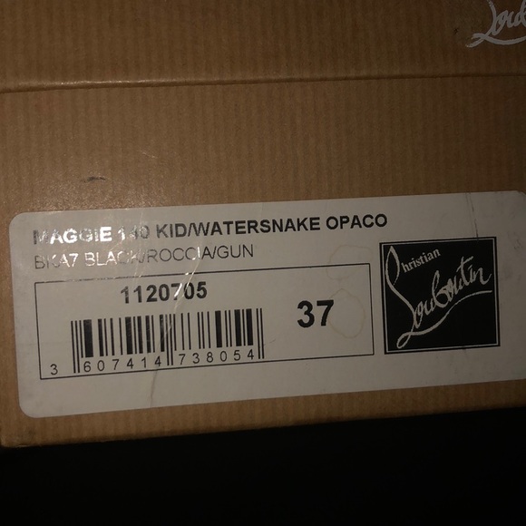 Louboutin Maggie Watersnake Heels  sz 37 - Picture 4 of 4